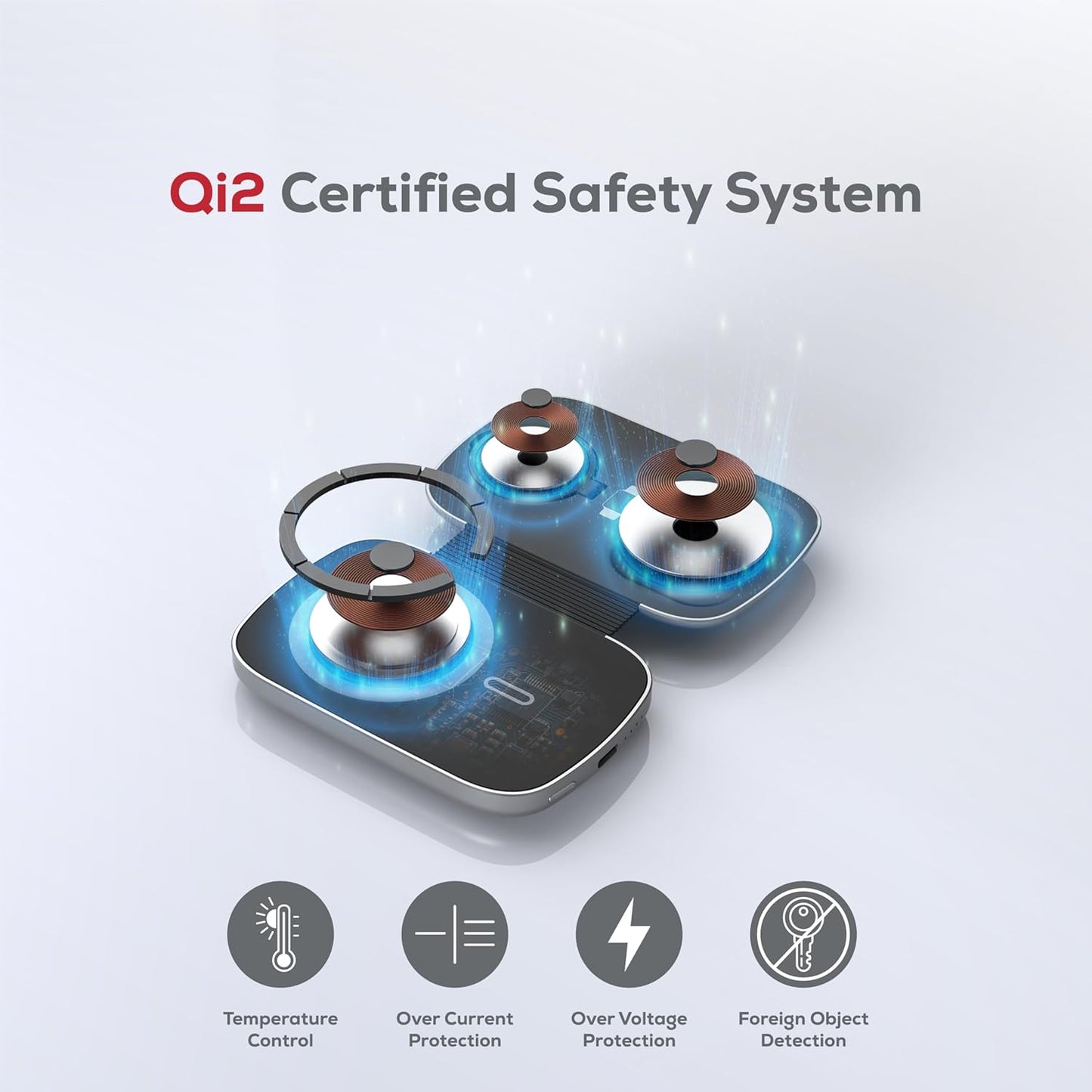 Teton 3 in 1 Wireless Charger with 5000mAh Power Bank,15W Qi2 Foldable Wireless Charging Station for Multiple Devices,Magsafe Travel Charger Stand for iPhone 16/15/14/13 Apple Watch & Airpods