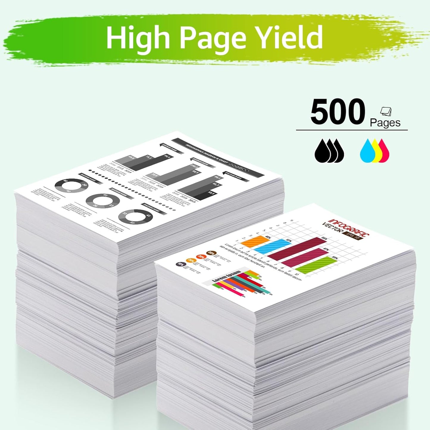 LC401XL Ink Cartridge Replacement for Brother LC401 LC 401 XL High Yield Ink Cartridges Compatible for Brother MFC-J1010 MFC-J1012 MFC-J1170 MFC-J1800 DCP-J1800DW DCP-J1140DW (BCMY, 4 Pack)