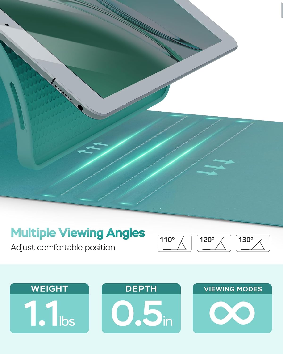 Keyboard Case for iPad 9th 8th 7th Generation 10.2" - 7 Colors Backlit Detachable Folio Keyboard Cover with Pencil Holder for iPad Pro 10.5" / iPad Air 3rd Gen (Cyan)