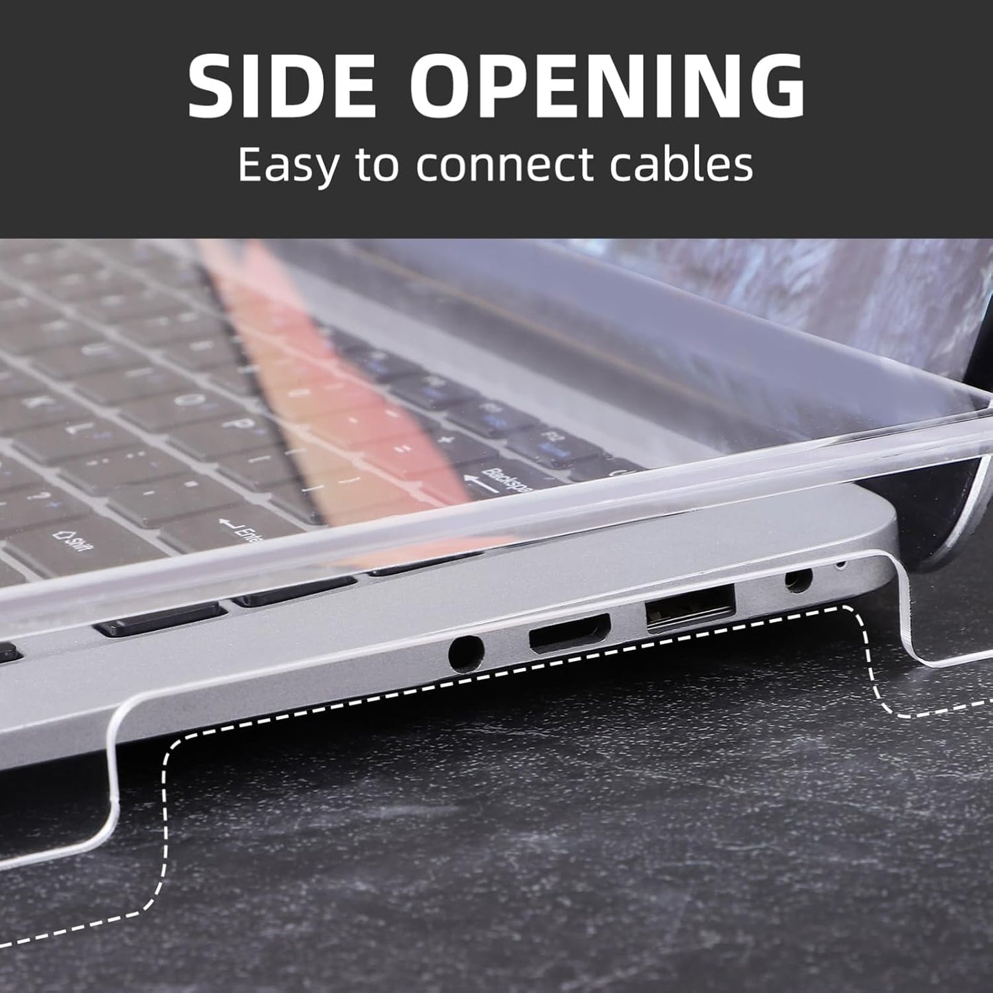 Acrylic Laptop Keyboard Cover : Clear Computer Keyboard Dust Cover for 14 inch Notebook, 13.76X9.82X1.18in