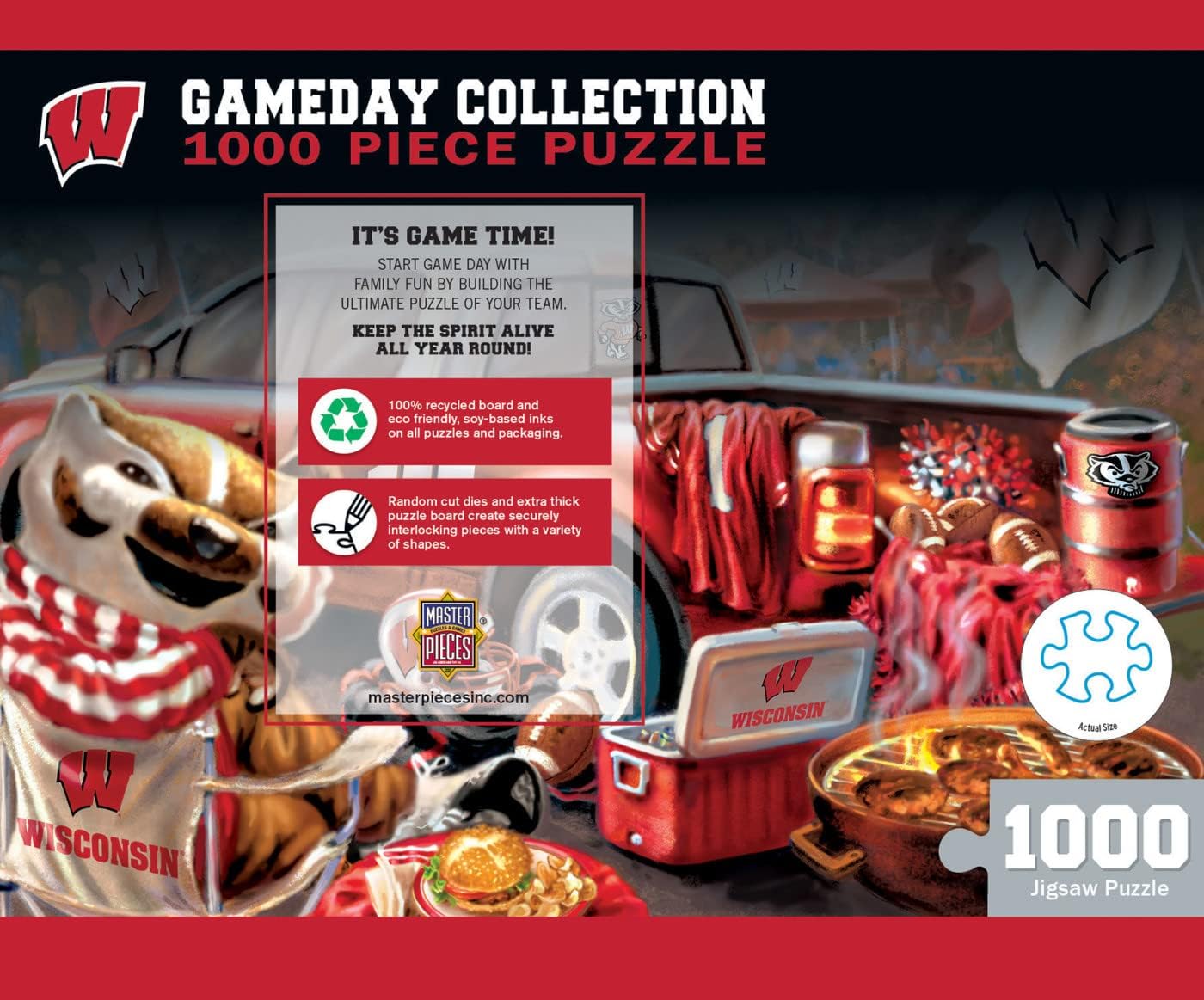Masterpieces NCAA-Teams Unisex-Adult 1000-Piece Gameday Tailgate Puzzle