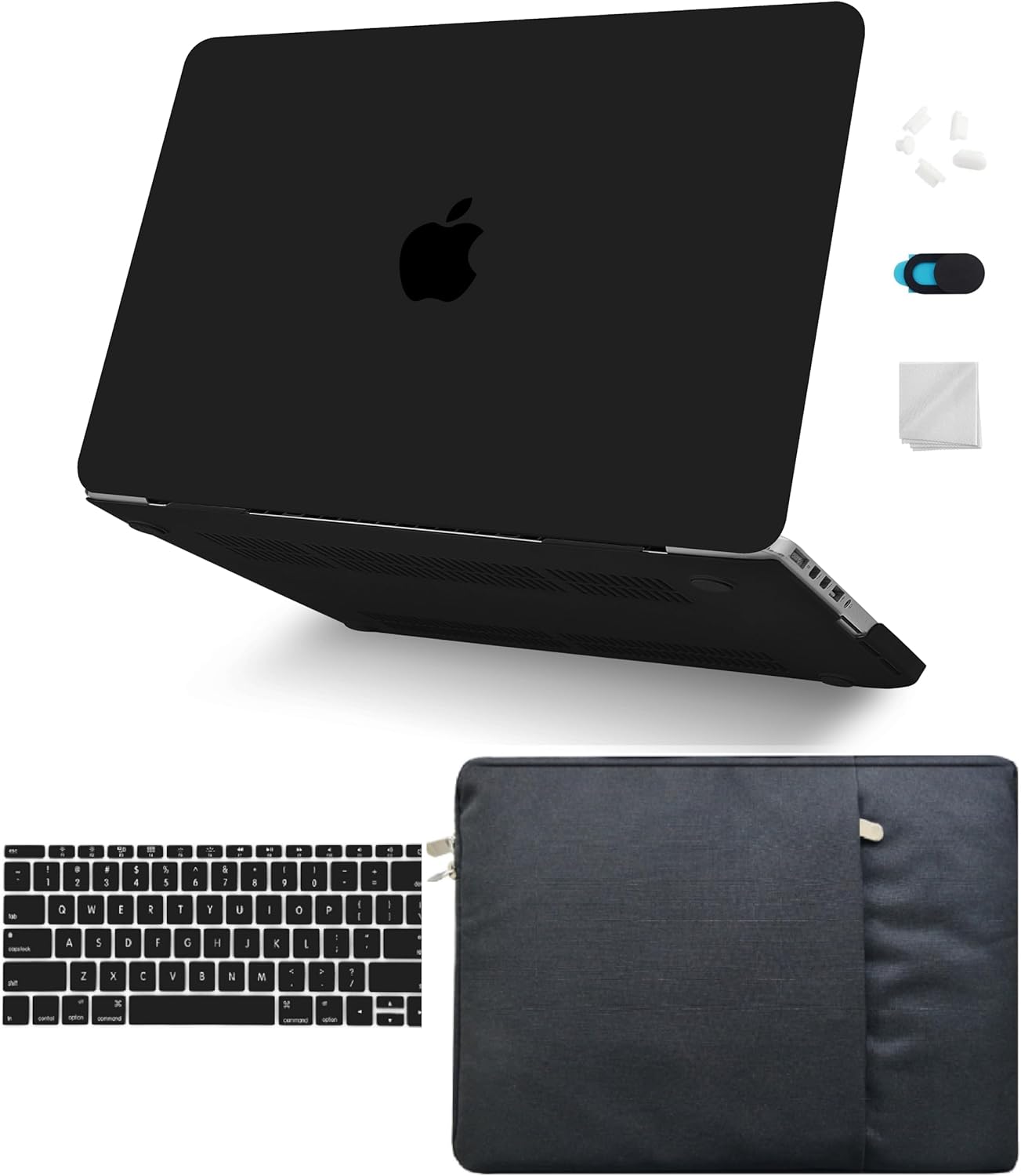 KECC Compatible with MacBook Pro 16 inch Case 2025 2024 2023 2022 2021 Release M4 M3 M2 M1 A3403 A3186 A2991 A2780 A2485 Protective Plastic Hard Shell + Keyboard Cover + Sleeve, Matte Black
