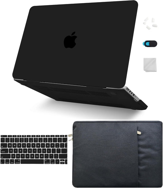 KECC Compatible with MacBook Pro 14 inch Case 2025 2024 2023 2022 2021 Release M4 M3 M2 M1 A3112 A3401 A3185 A2918 A2992 A2779 A2442 Plastic Hard Shell + Keyboard Cover + Sleeve, Matte Black