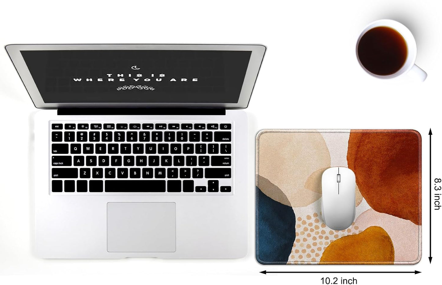 JIKIOU 3 Pack Mouse Pad with Stitched Edge, Comfortable Mouse Pads with Non-Slip Rubber Base, Washable Mousepads Bulk with Lycra Cloth, Mouse Pads for Computers Laptop Mouse 10.2x8.3x0.12in Boho