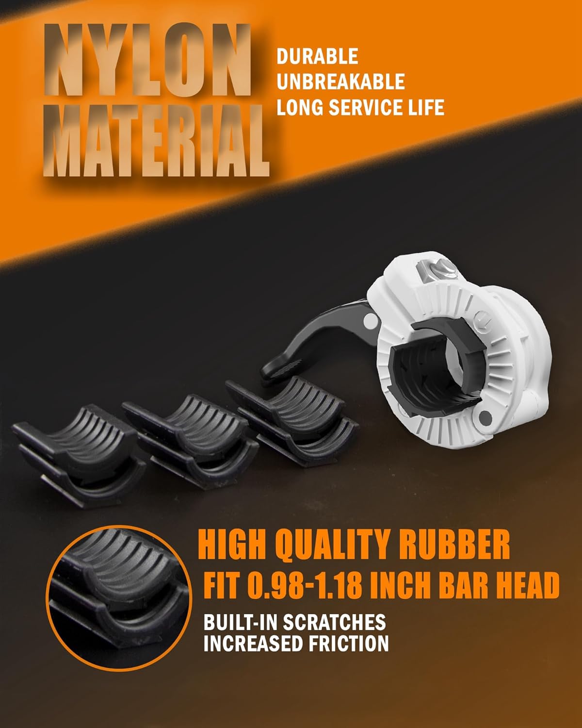 MAXRICH Barbell Clamp 1 inch Multiple Sizes & Adjustable Weight Clips for Quick Release Barbell Collars