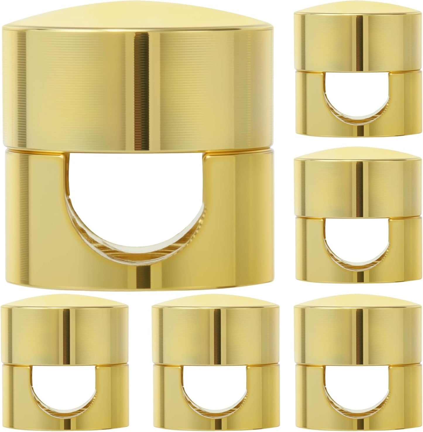 6 Sets Charger Holders for Cords, Gold Adjustable Cable Anchor Holders, Adhesive Metal Cord Clips, Cable Management Wire Organizers for Desk, Office, Nightstand