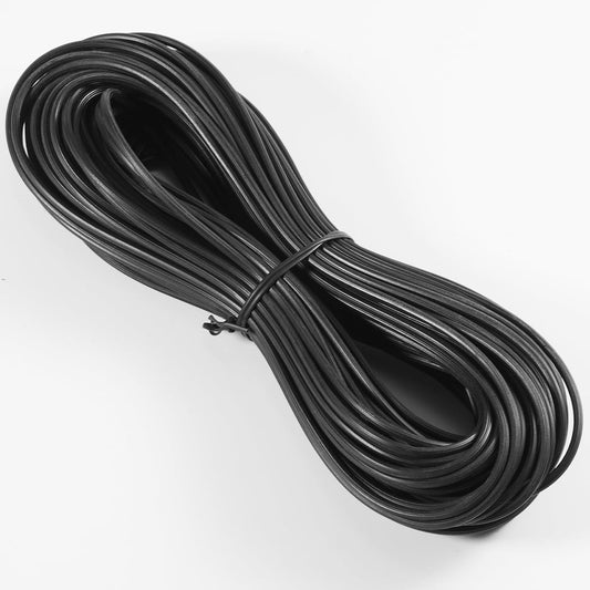 FLYZZZ Screen Spline 0.125" x 25' Spline for Window Screen Door Repair, Round，Black，Suitable for Regular Groove Width 0.122''-0.133''