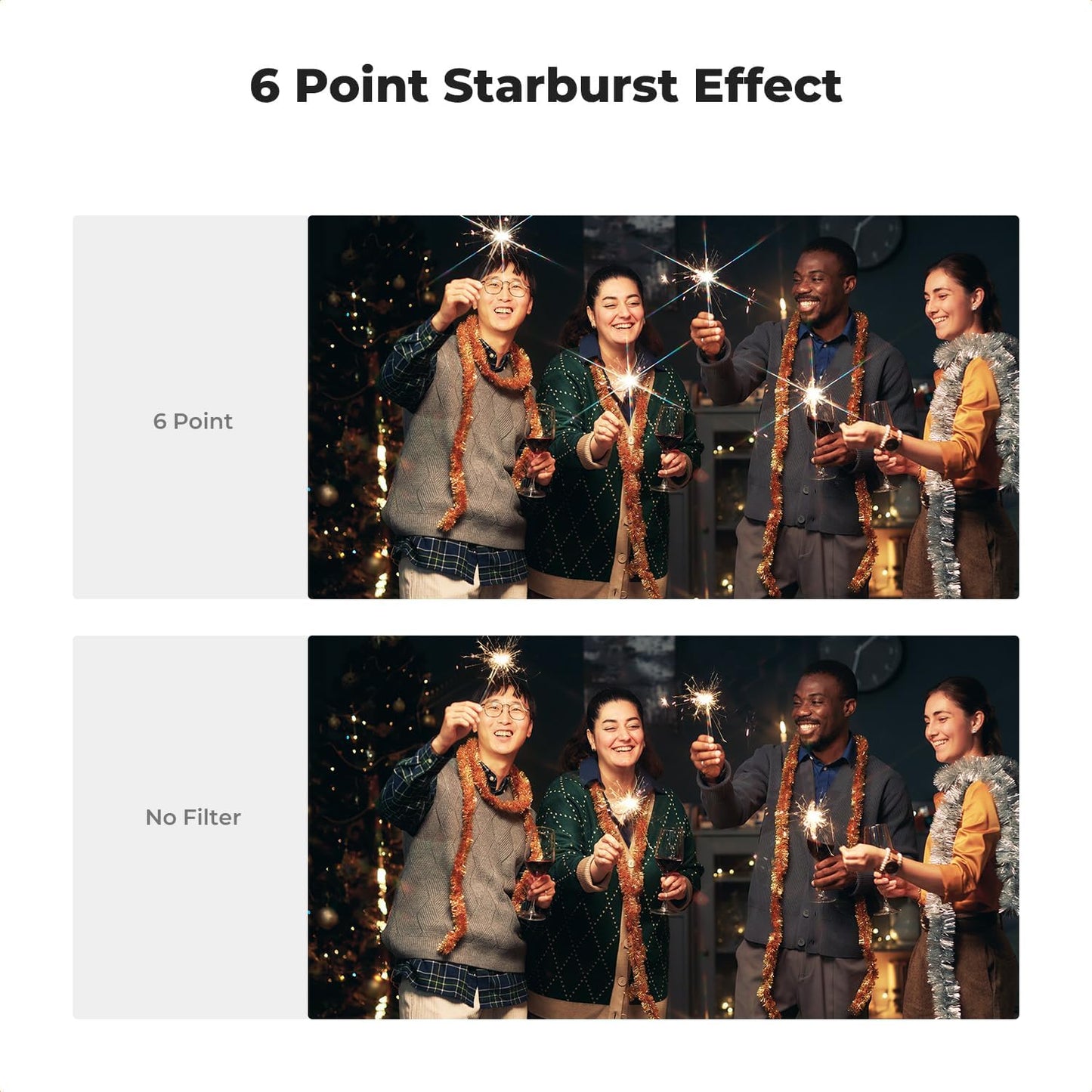 K&F CONCEPT 52mm Star Filters Kit (3pcs) 4 Points 6 Points 8 Points Cross Screen Starburst Filters Set -18 Layer Coating Ultra Slim Optical Glass Camera Lens Filter with 3 Cleaning Cloth