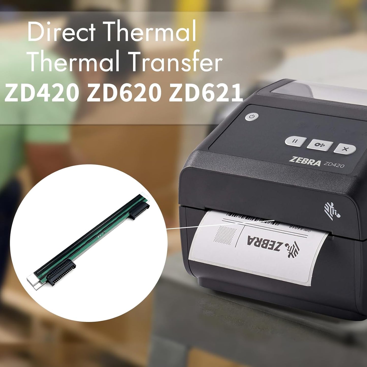 P1080383-226 New Printhead for Zebra ZD420 ZD620 ZD621 Thermal Desktop Printer 203dpi Genuine P1080383-415