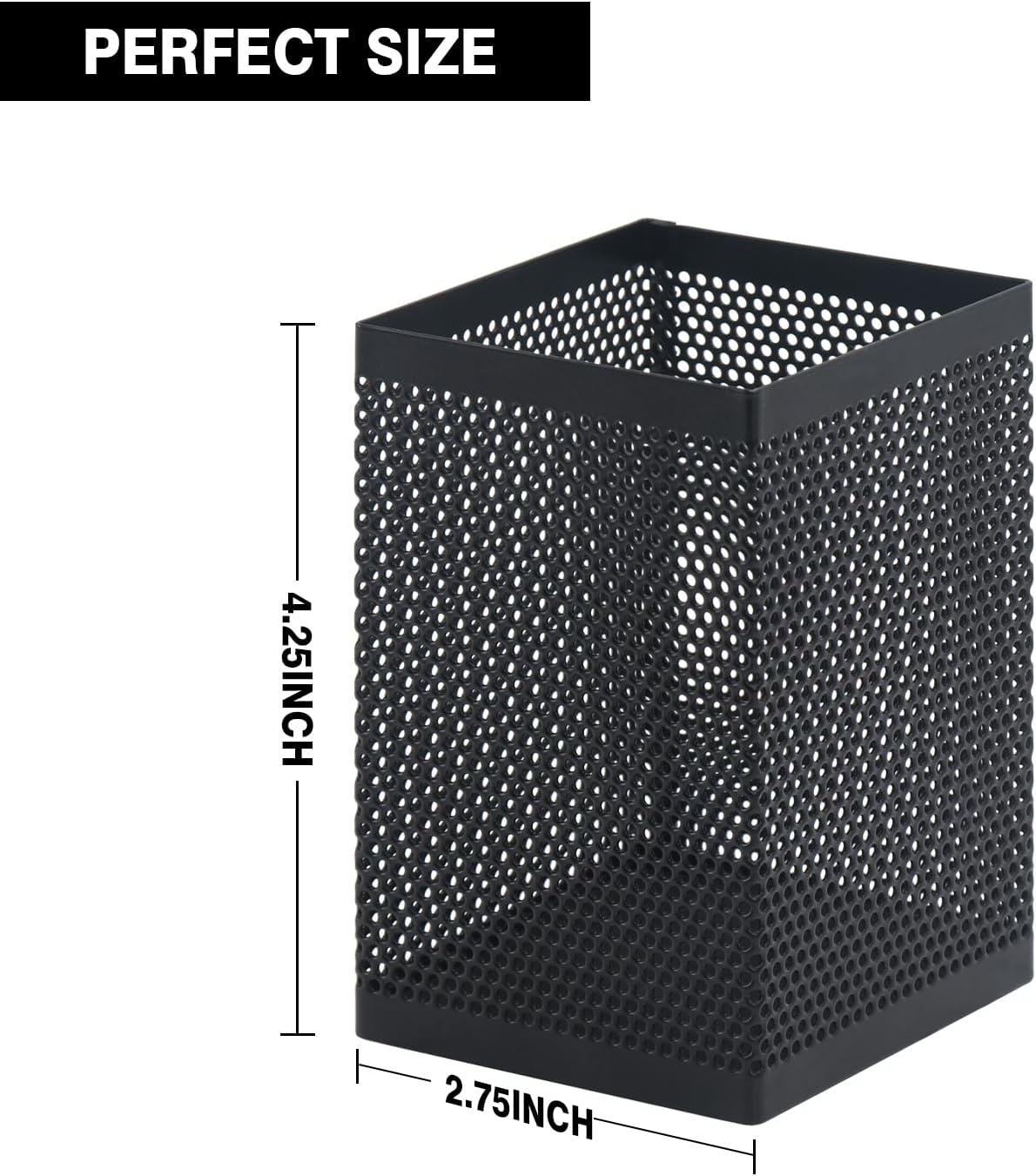 Comix Mesh Pen Holder Desk, Wire Pencil Holder with Foam Pad and Non-Slip Bottom Office Supplies Desk Organizer for Home Office School, 1 Pack