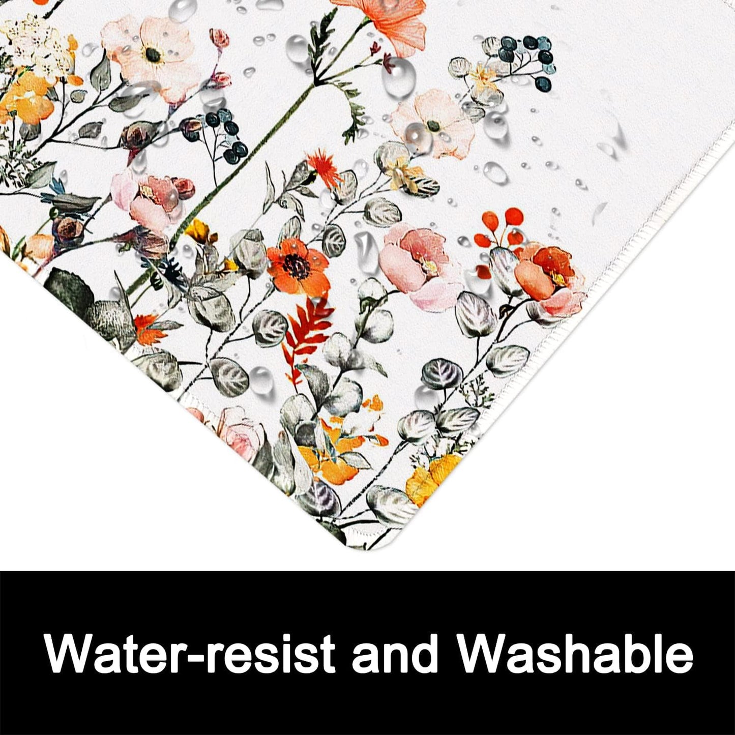 ITNRSIIET Mouse Pad with Stitched Edge Premium Textured Smooth Precise Operation Waterproof Washable Non-Slip Rubber Base Desktop Protection Mat, 10.2×8.3×0.12 inches, Wildflowers