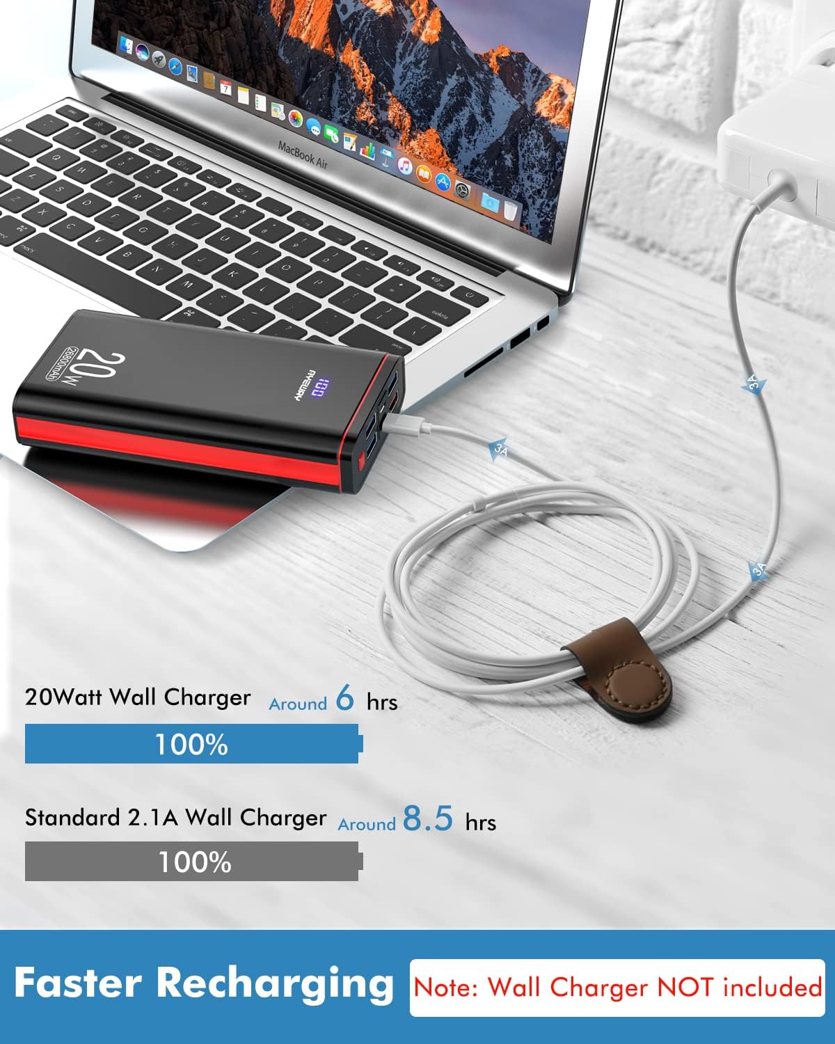 Ayeway Battery Pack USB C Portable Charger PD 20W Fast Charging 26800mAh Power Bank with 5 Ports Output,External Battery Phone Charger for iPhone 13,14,15,MacBook,Samsung Galaxy,Gamepads,Travel,etc.