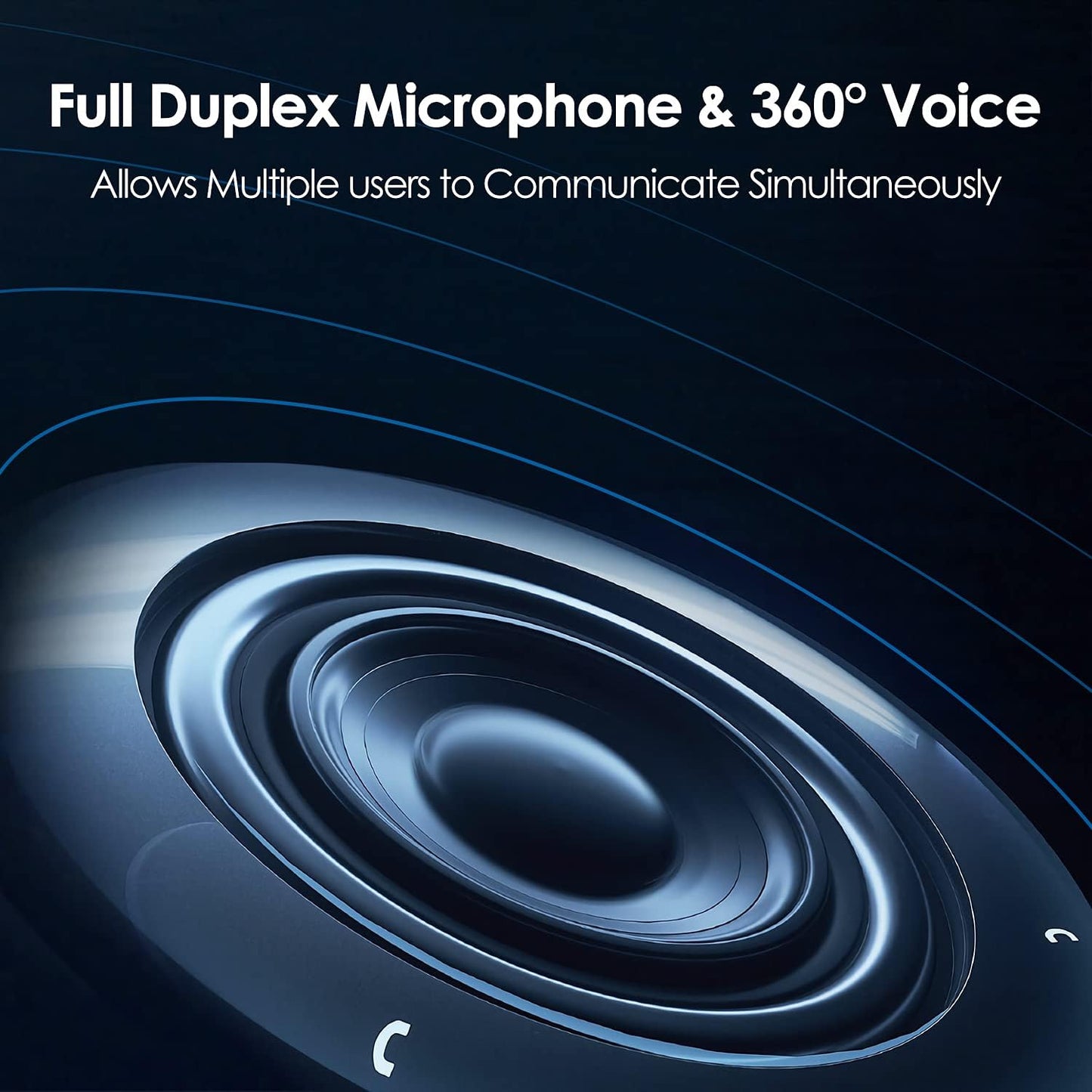 Yealink Bluetooth Speakerphone Conference Microphone Teams-Certified CP900 Enhanced Noise Reduction Algorithm Home Office 360° Voice Pickup