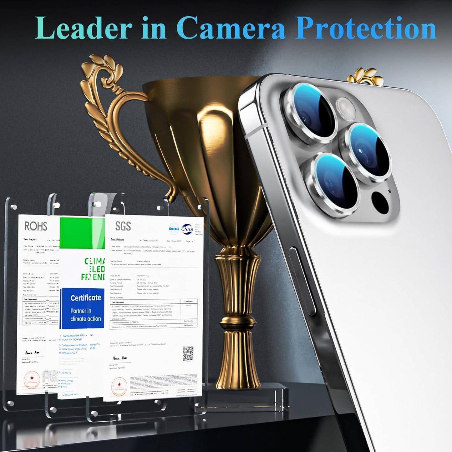 YWXTW Camera Lens Protector for iPhone 16 Pro/iPhone 16 Pro Max, [1 Step Installation Tray] Tempered Glass Screen Protector Metal Individual Camera Cover Accessories Case Friendly (White Titanium)