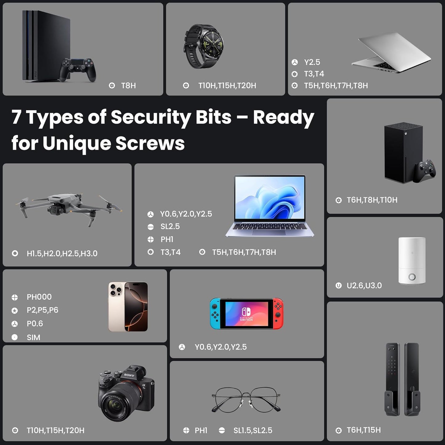 46-in-1 Precision Screwdriver Set with S2 Steel Bits & Security Bits, Mini Tool Kit for Electronics, Computers, Phones, Home/Dorm DIY, Magnetic Screwdriver with Portable Box, Great Gift for Men