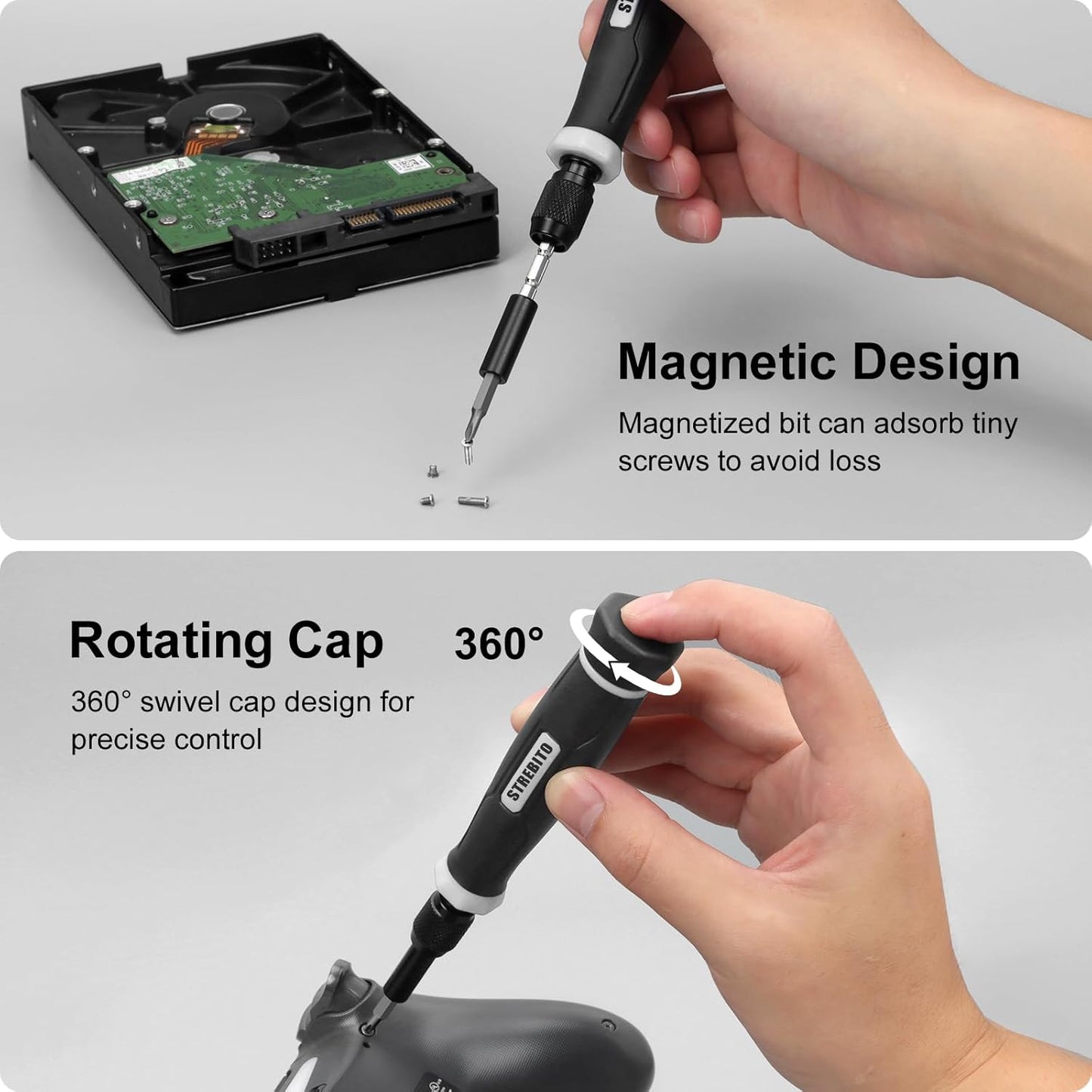 STREBITO Precision Screwdriver Set 153 in 1 Small Screwdriver Set with Case, Magnetic Screwdriver Electronic Toolkit - PC, Laptop, Cell Phone, Macbook, Game Controller, RC & Computer Repair Tool Kit
