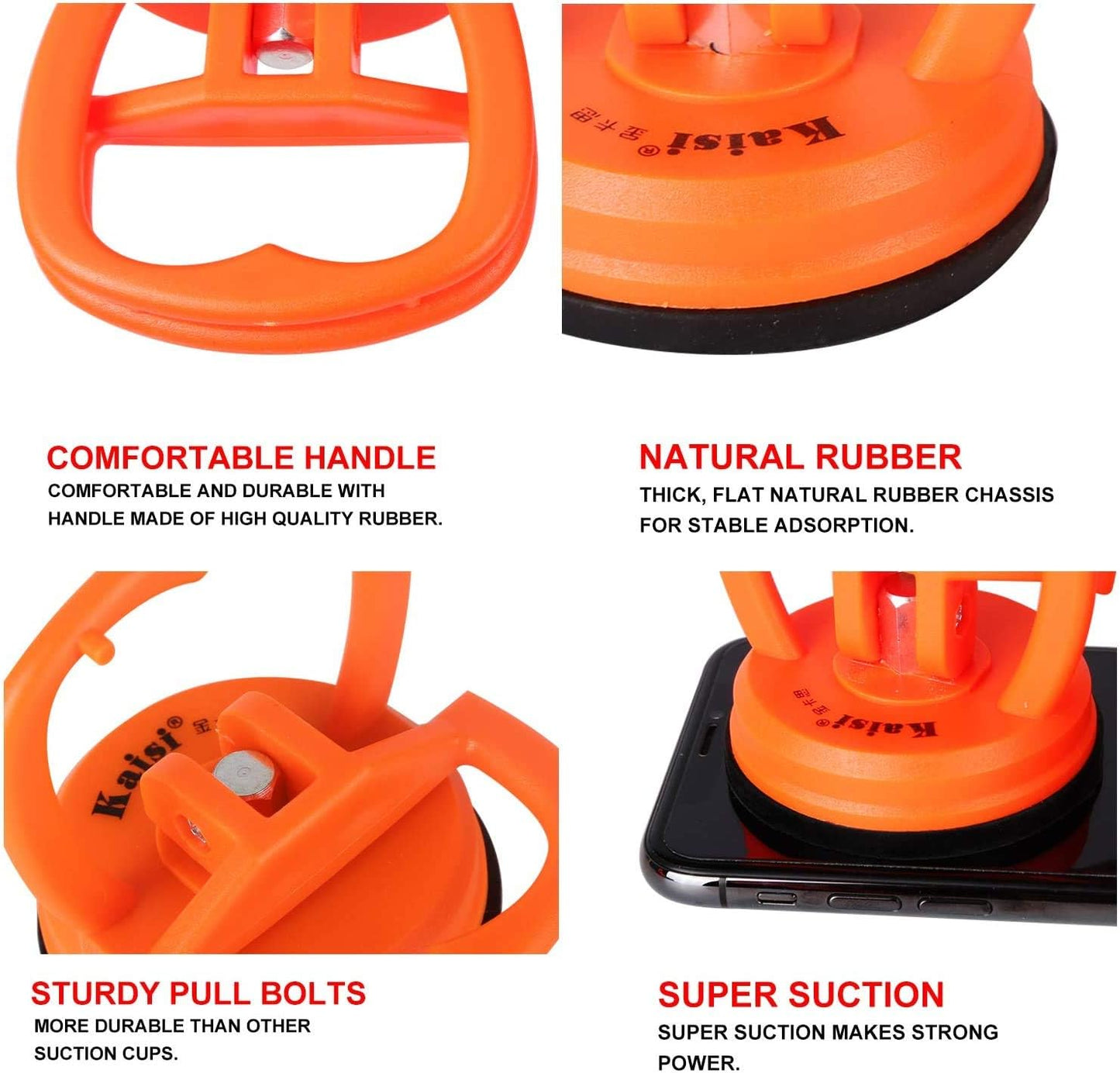 Kaisiking 11 PCS Screen Suction Cup Kit LCD Screen Opening Tools Screen Replacement Tools for iPad, iMac, MacBook, Tablet, Laptop, iPhone, Samsung, Huawei, Etc.