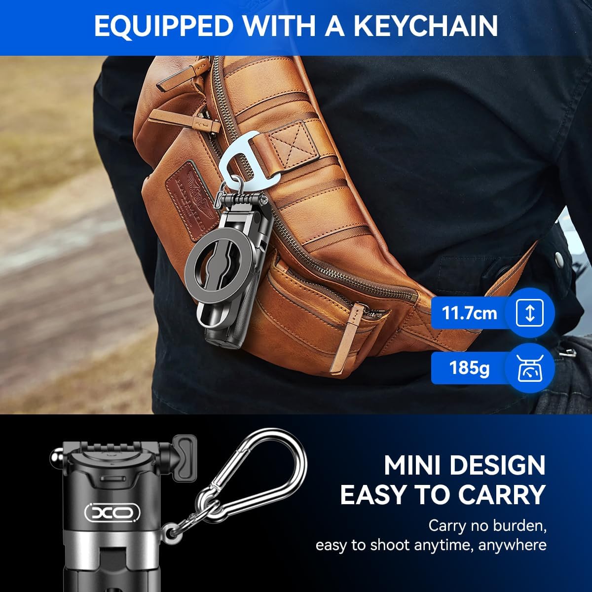 Magnetic Tripod for iPhone with Remote Control,4-in-1 Portable Selfie Stick with Extendable Stand,Phone Travel Tripod for Phone 16 15 14 13 12 Pro Max Mini