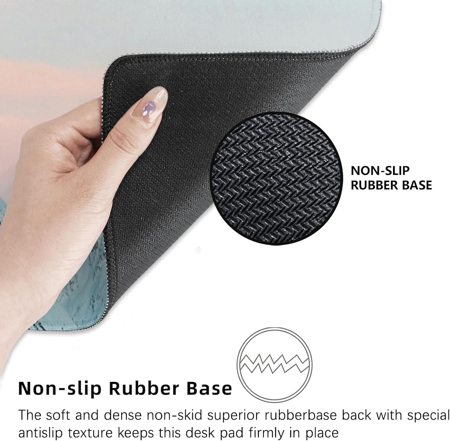 Turtle Gaming Mouse Pad Extended Desk Computer Keyboard Laptop Mouse Pads for Gaming Home Office Work, Large Long Desk Mat Mousepad with Non-Slip Rubber Base 31.5×11.8inch(17)