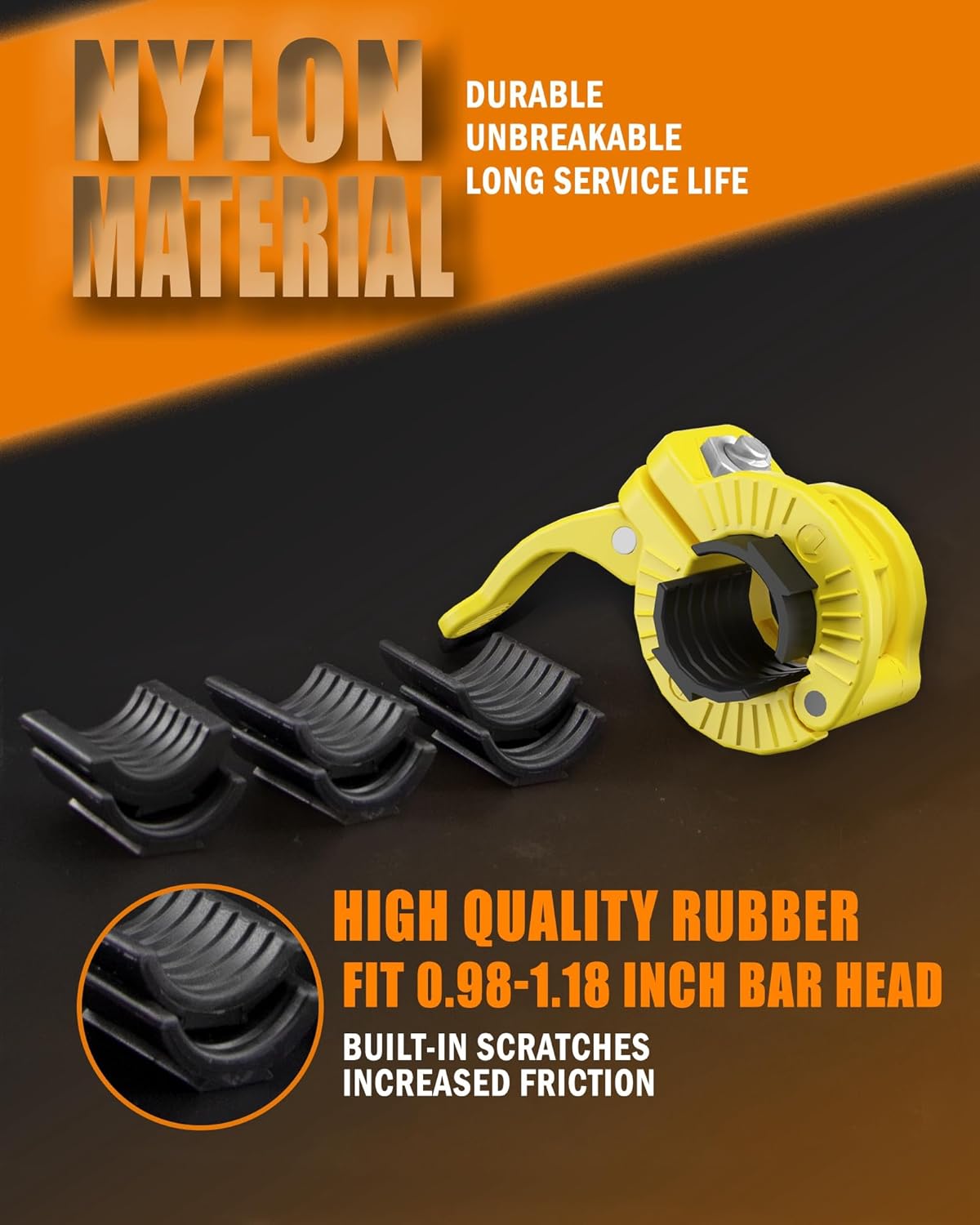 MAXRICH Barbell Clamp 1 inch Multiple Sizes & Adjustable Weight Clips for Quick Release Barbell Collars