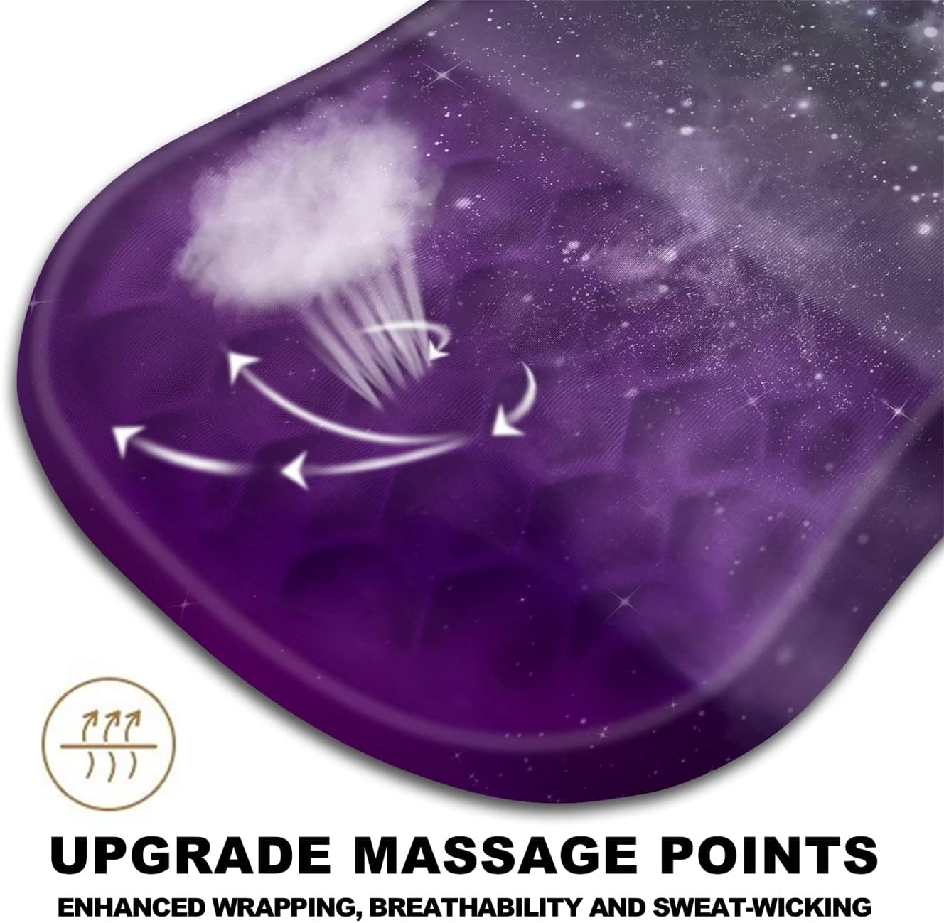 Mouse Pad Wrist Support, Ergonomic Mouse Pad with Massage Dot, Comfortable Computer Mouse Pad for Laptop, Wrist Rest Pain Relief Mousepad with Non-Slip PU Base for Office & Home, 12 x 8 in