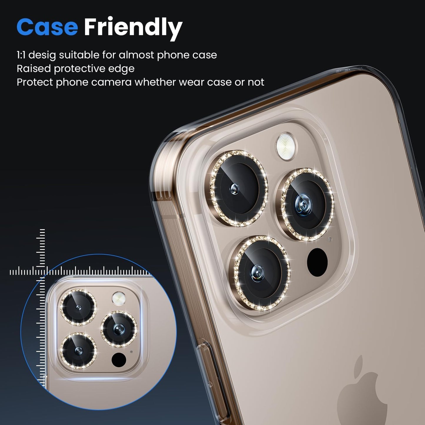 WSKEN for iPhone 16 Pro/iPhone 16 Pro Max Camera Lens Protector - [Original Shooting Model] Shatterproof Ultra HD Tempered Metal Glass Camera Screen Protector Cover Film Accessories