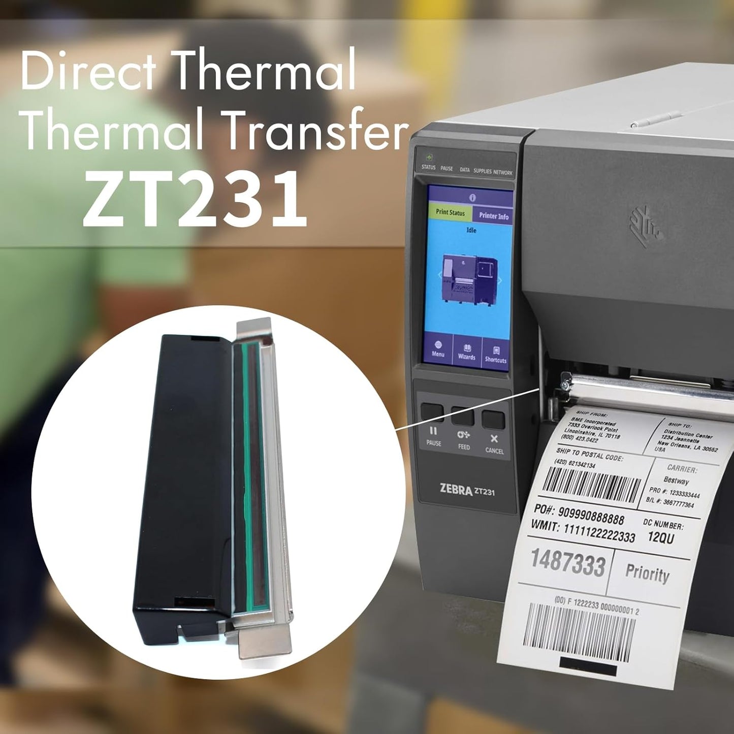 P1123335-013 New Printhead for Zebra ZT231 ZT211 ZT111 Thermal Industrial Printer |High-Class-Replace| 300dpi