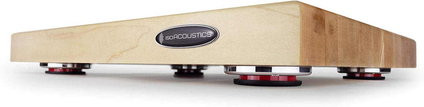 IsoAcoustics Delos Turntable Isolation Butcher Block Series: 1815M1 (18" W x 15" D x 1.75" H) Maple