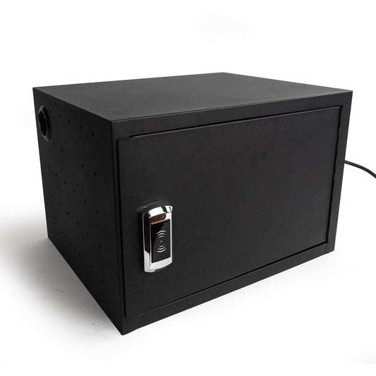 Pearington 12-Device Charging Station for Laptops and Tablets, Wall-Mount Lockable Charging Cabinet for 12 Tablets/Chromebooks, Black