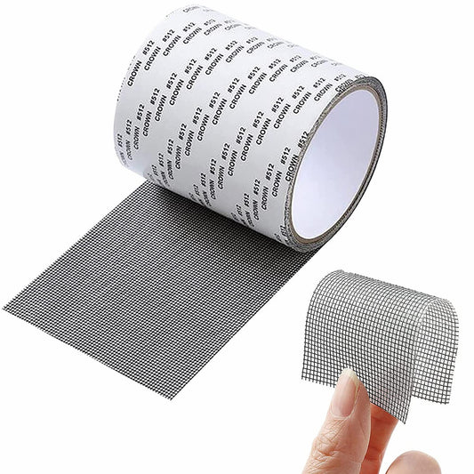 Extra Wide 4” X 197” (16.5FT) Window Screen Repair Tape Kit, Strong Adhesive Fiberglass Covering Mesh Repair Patch Tape for Window Door Tears Holes