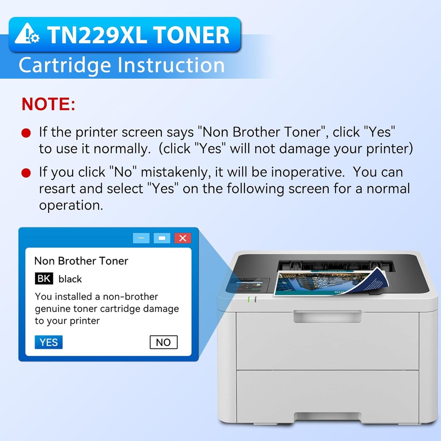 TN229XL TN229 Toner 5 Pack Compatible Replacement for Brother TN229 TN229XL Toner Cartridges for Brother MFC-L3780CDW HL-L3280CDW MFC-L3720CDW HL-L3220CDW HL-L3300CDW HL-L3295CDW Printer