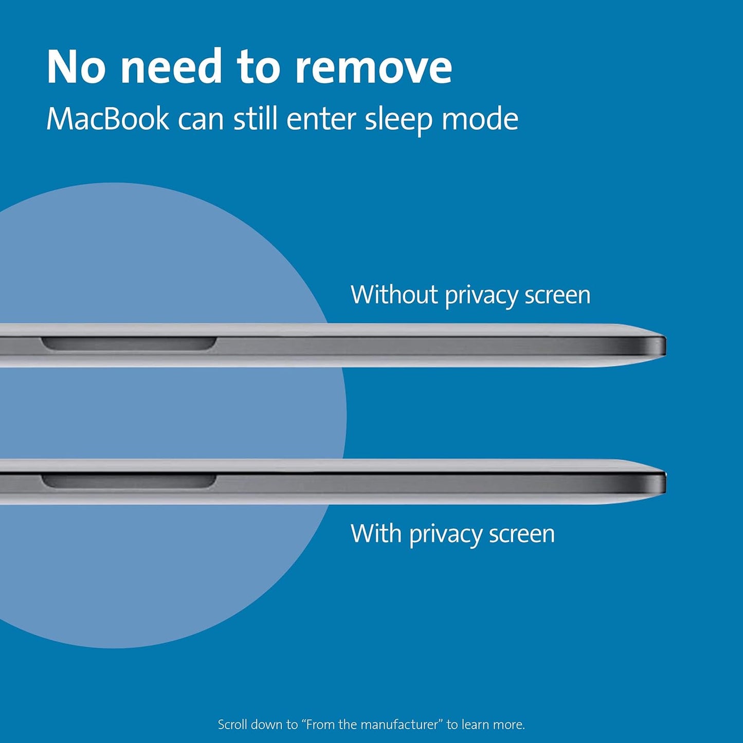 Kensington MP13 Magnetic Macbook Pro Privacy Screen for 13 inch (2016-2022, M1, M2)/ Macbook Air 13 inch (2018-2021, M1), Removable Laptop Privacy Filter, Macbook Mac Screen Protector, K64490WW