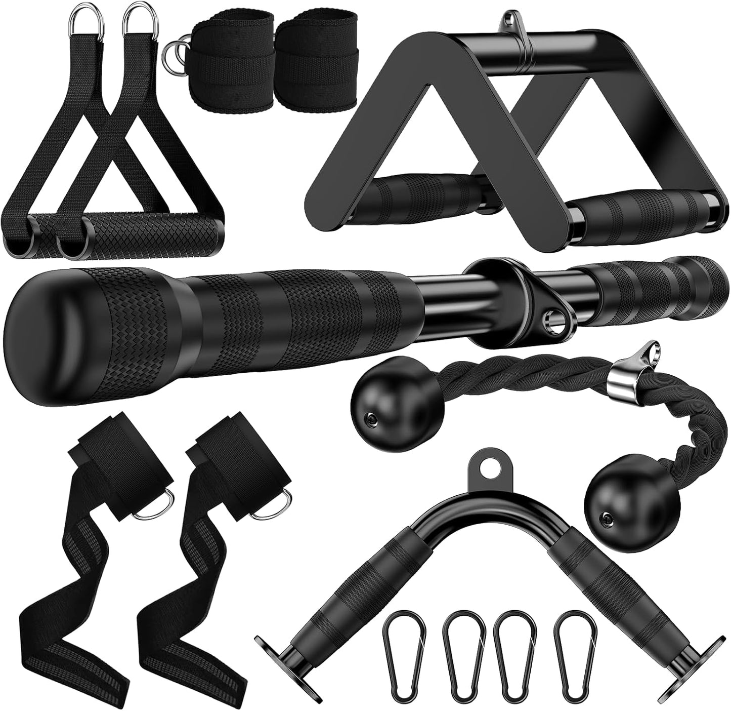 Cable Machine Attachment for Home Gym, Tricep Press LAT Pull Down Attachment, Cable Machine Accessories, Tricep Press Down Cable Attachment for Weight Fitness Multiple Options