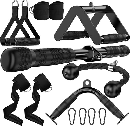 Cable Machine Attachment for Home Gym, Tricep Press LAT Pull Down Attachment, Cable Machine Accessories, Tricep Press Down Cable Attachment for Weight Fitness Multiple Options