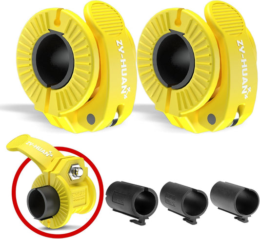 Pro Barbell Clips 1 inch Barbell Clamps 0.9-1.18inch Quick Release Weight Clips for Bars Multi-Size Adjustable Olympic Barbell Clamps