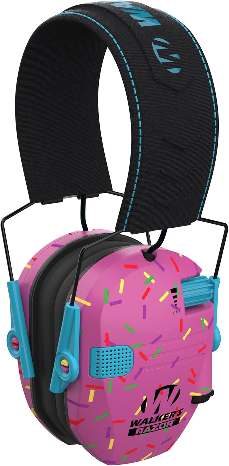 Walker's Razor Slim Ultra Low Profile Compact Design Adjustable Range Shooting Hunting Hearing Protection Electronic Earmuffs