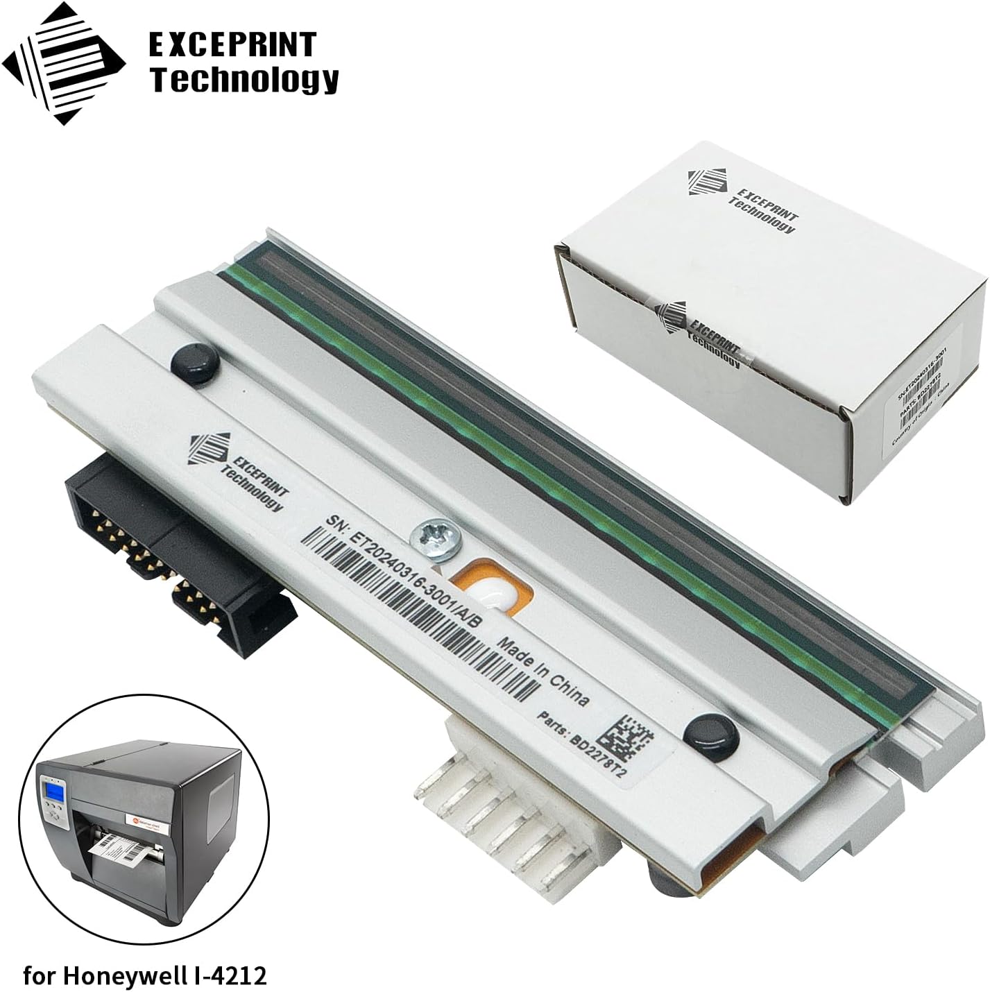 I-4212E Mark II Printhead Replacement - PHD20-2278-01, 203 DPI, High-Performance Compatible Thermal Print Head for Datamax I-Class Mark II Barcode Label Printers