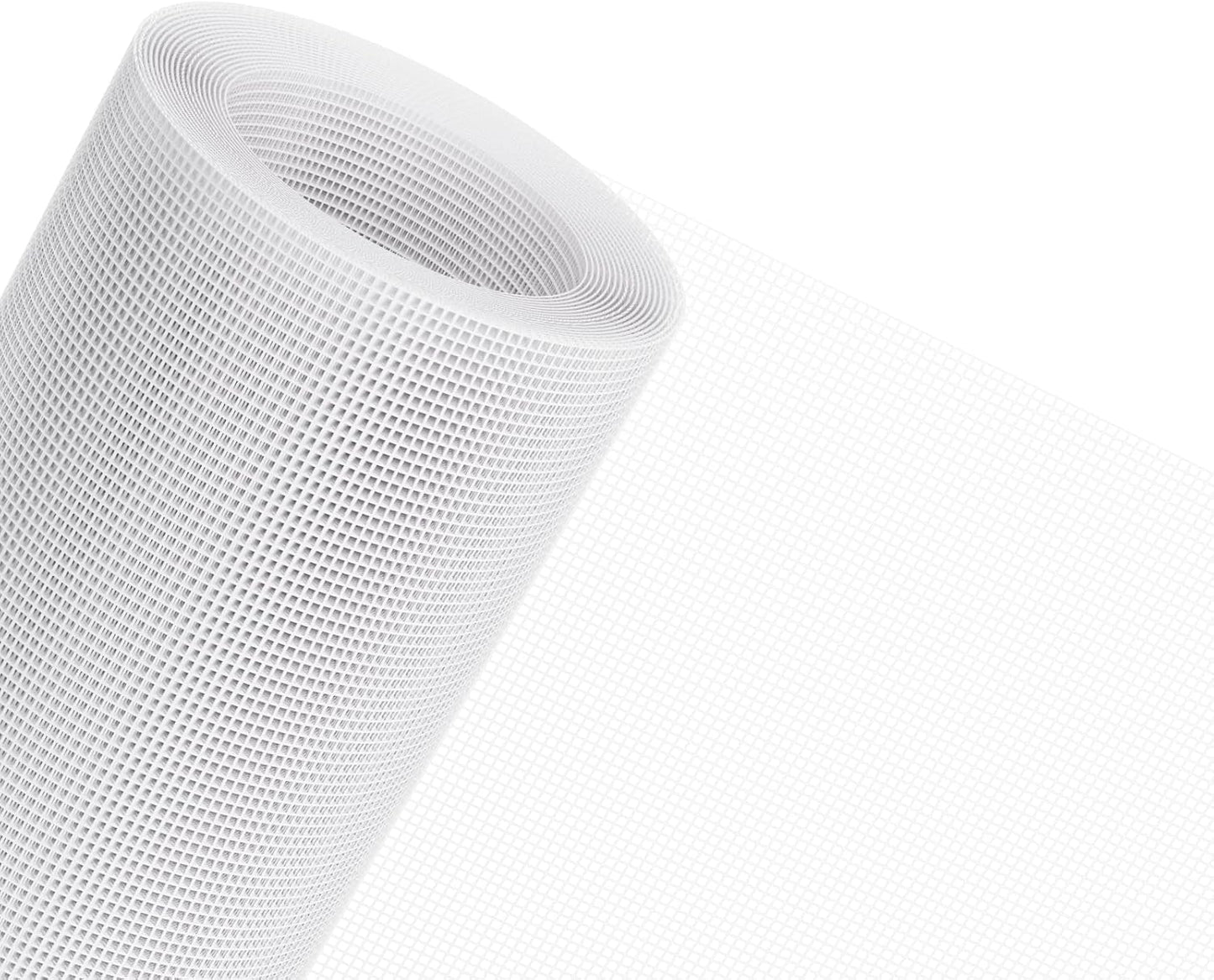 MAGZO Window Screen Replacement Mesh 48"W x 99"L - DIY Adjustable Polyester Pet Proof Screen Door Mesh for Patio Sliding Doors Window Screen Repair Kit, Durable, Washable, White