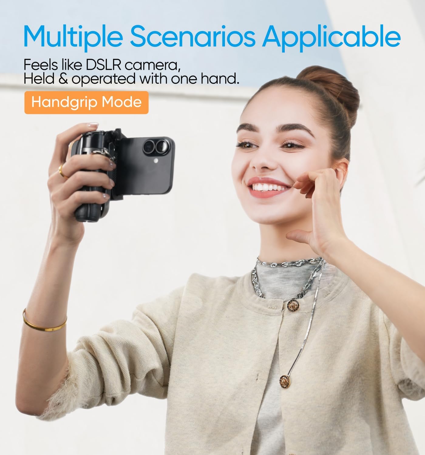 MAGIC JOHN Phone Tripod, Portable Selfie Stick, Pocket Size Selfie Stick for iPhone, Tripod for Phone with Wireless Detachable Remote Control for Photograph, Live Streaming, Video Recording