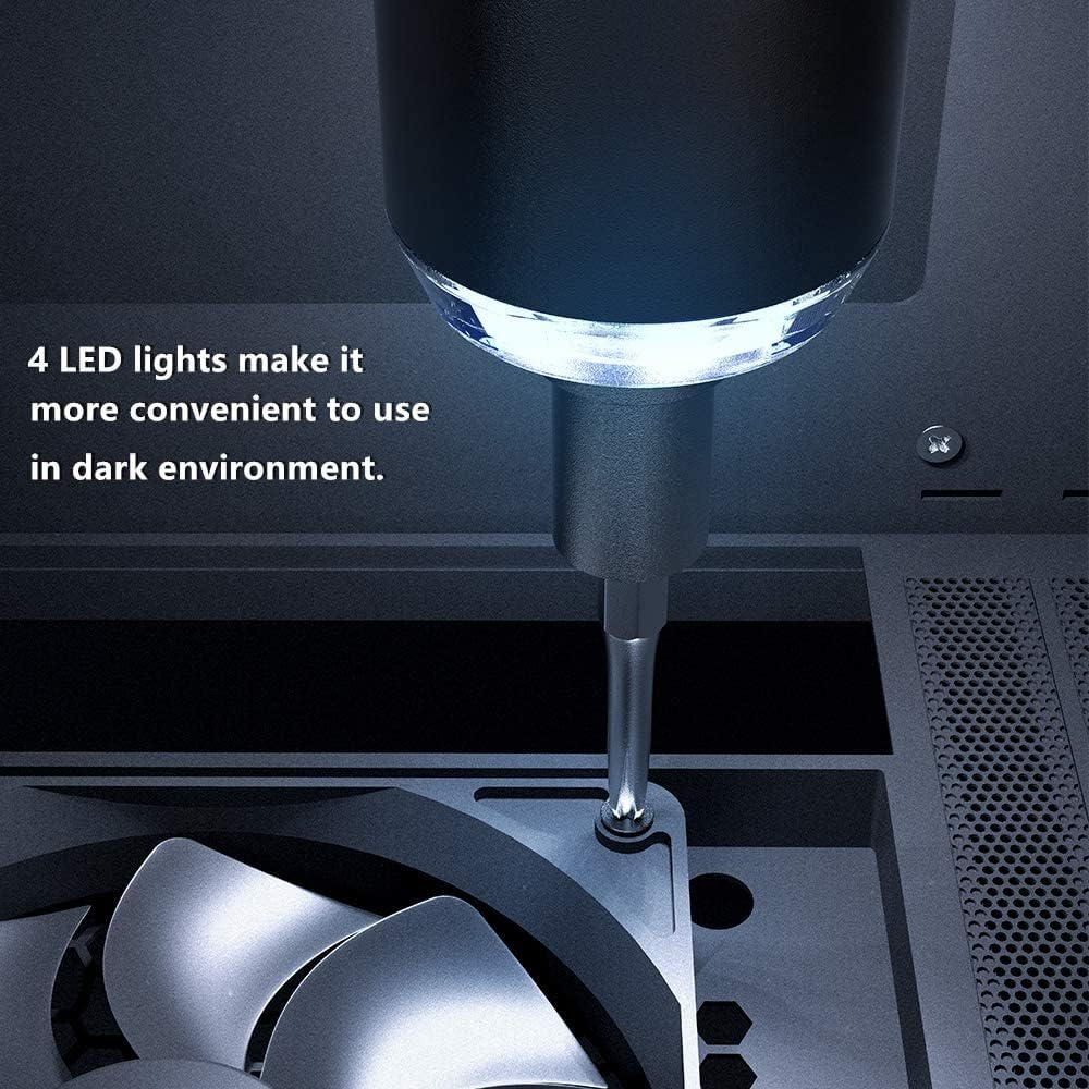 Precision Electric Screwdriver Kit, JAKEMY 61 In 1 Manual & Automatic Torque Power Screwdriver Set Rechargeable Cordless with LED Light for Laptop/Phone/Glasse/Watch