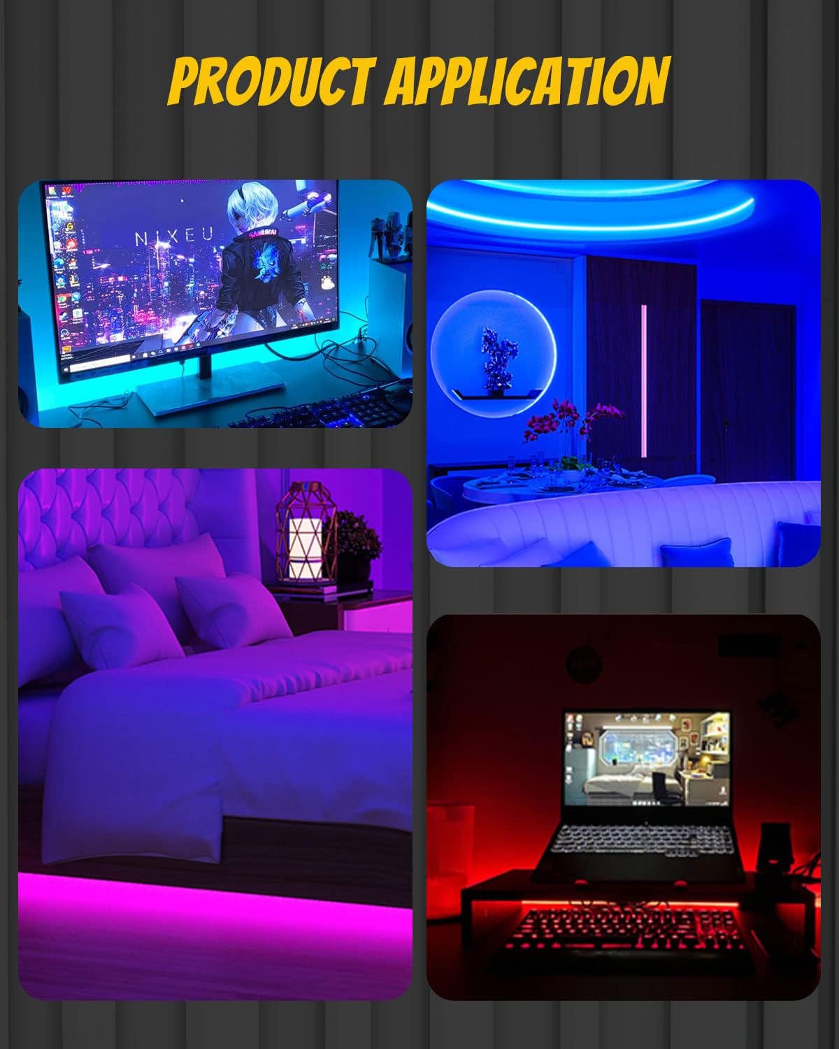 YM E-Bright Led Dimmer Switch Inline Mini Flash Strobe Blink Module Controller Dimmable For Single Color Led Strip Lights Compatible With DC 5-12V,Power-off Memory Function (Pack of 4)