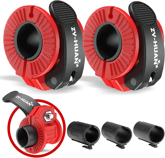 Pro Barbell Clips 1 inch Barbell Clamps 0.9-1.18inch Quick Release Weight Clips for Bars Multi-Size Adjustable Olympic Barbell Clamps