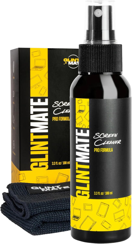 Screen Cleaner Spray (3.3oz - 100ml) - Streak-Free, Eco-Friendly Screen Cleaning Kit | Best for TV, Laptops, Computer Monitors, Phones, Tablets