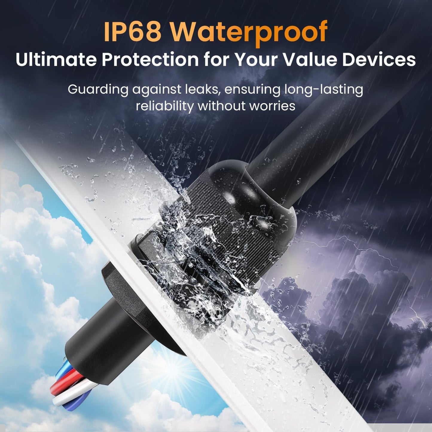 QILIPSU 50pcs 1/4" NPT Cable Gland Waterproof IP68 Nylon Cable Pass Through Cord Grip Connector Strain Relief Wire Grommet