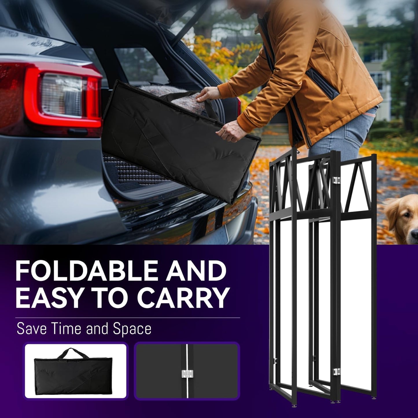 Portable DJ Booth Table,Foldable DJ Table Stand Portable with White & Black Scrim,Adjustable DJ Facade Table Station Triangle Plate Metal Frame DJ Table with Cable Hole for Private Events, Clubs, Bars