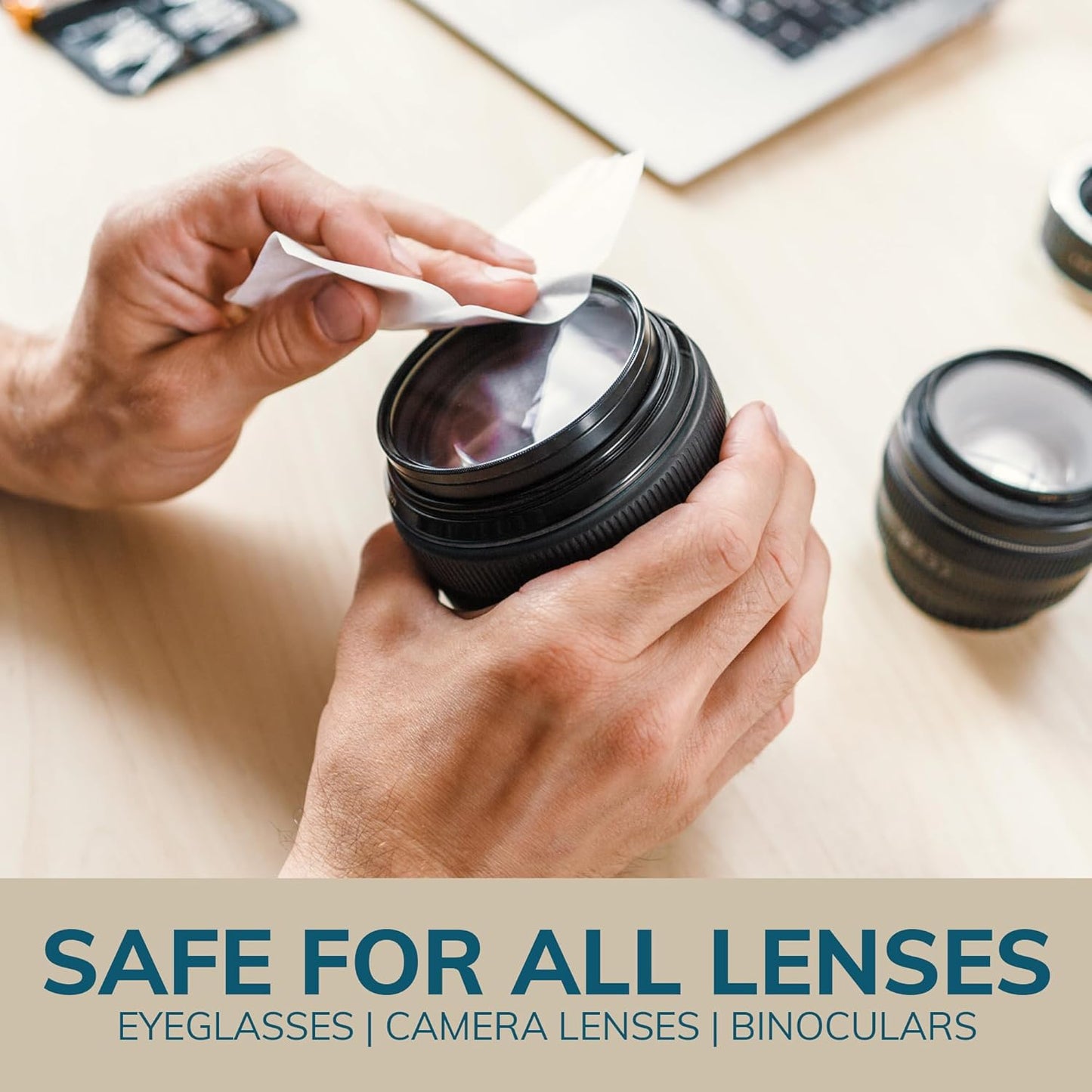 Mindful Design Lens Cleaning Wipes for Eyeglasses, 210ct - Individually Wrapped, Eye Glass Cleaning, Lens Wipes for Glasses/Sunglasses, Packaging May Vary