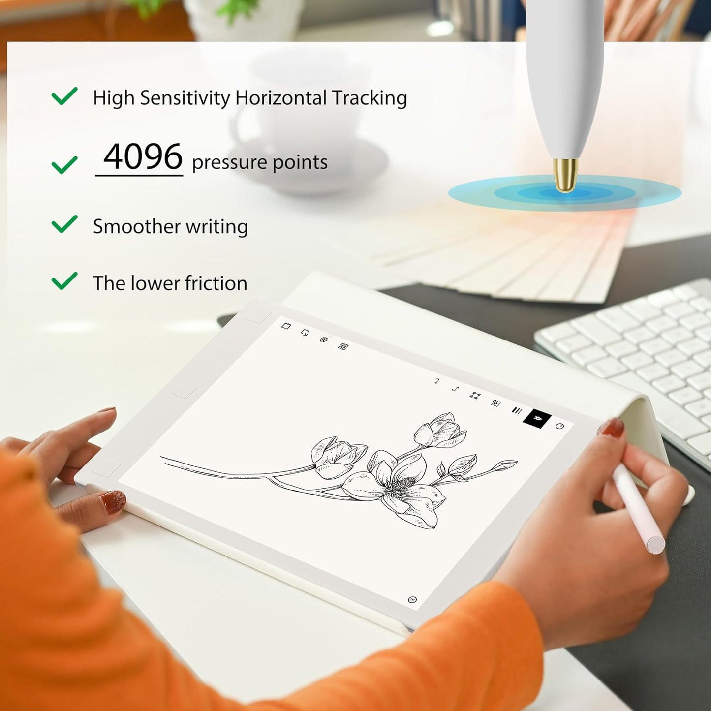 for Remarkable 2 Pen Tips,AHBTEYM Metal Tips,Replacement Nibs Refill Accessories for Remarkable 1/2 Stylus/Marker Plus/Scribe Pen-12Pcs(Gold/Sirvel)