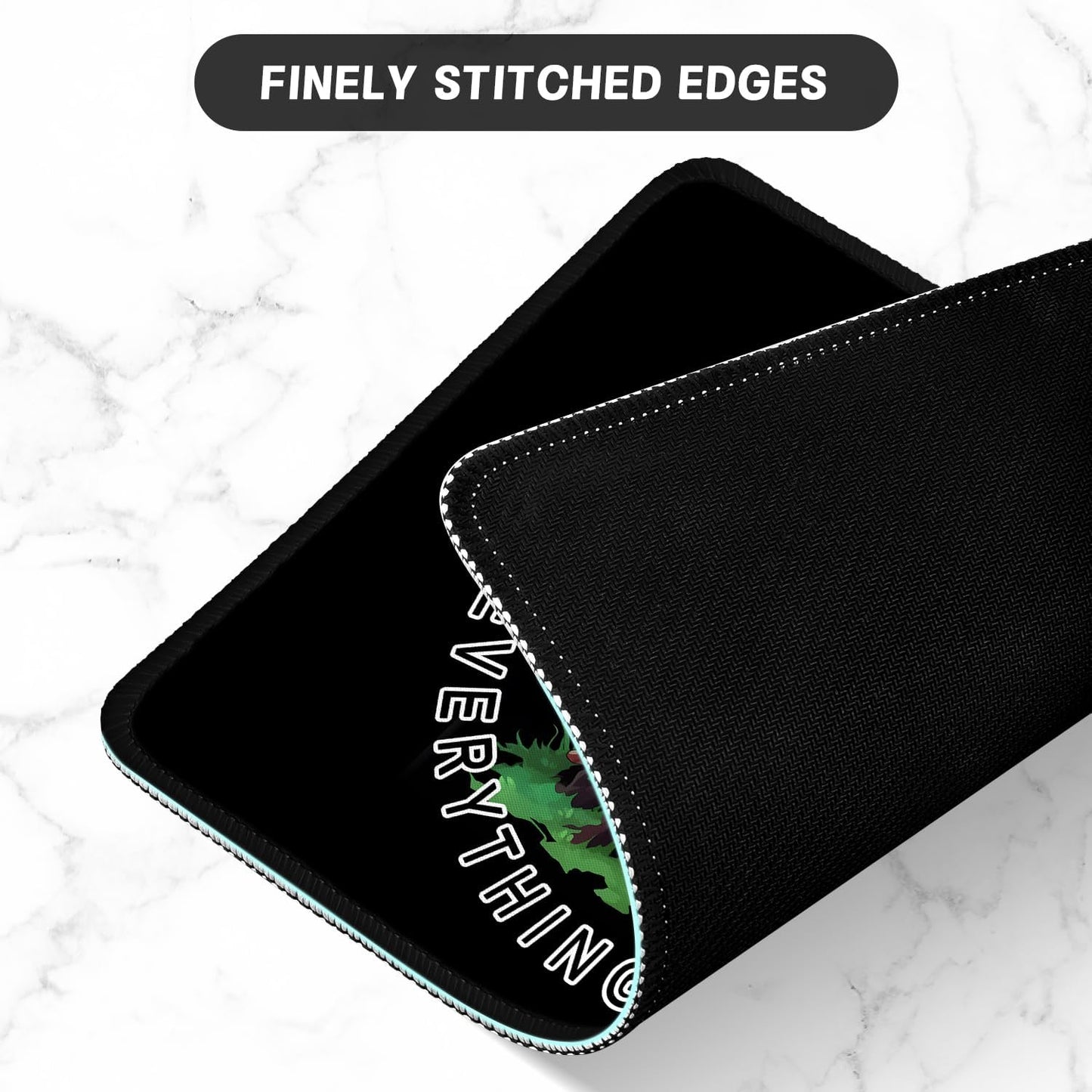 ITNRSIIET Mouse Pad with Stitched Edge Premium Textured Smooth Precise Operation Waterproof Washable Non-Slip Rubber Base Desktop Protection Mat, 10.2×8.3×0.12 inches, Lonely Frog