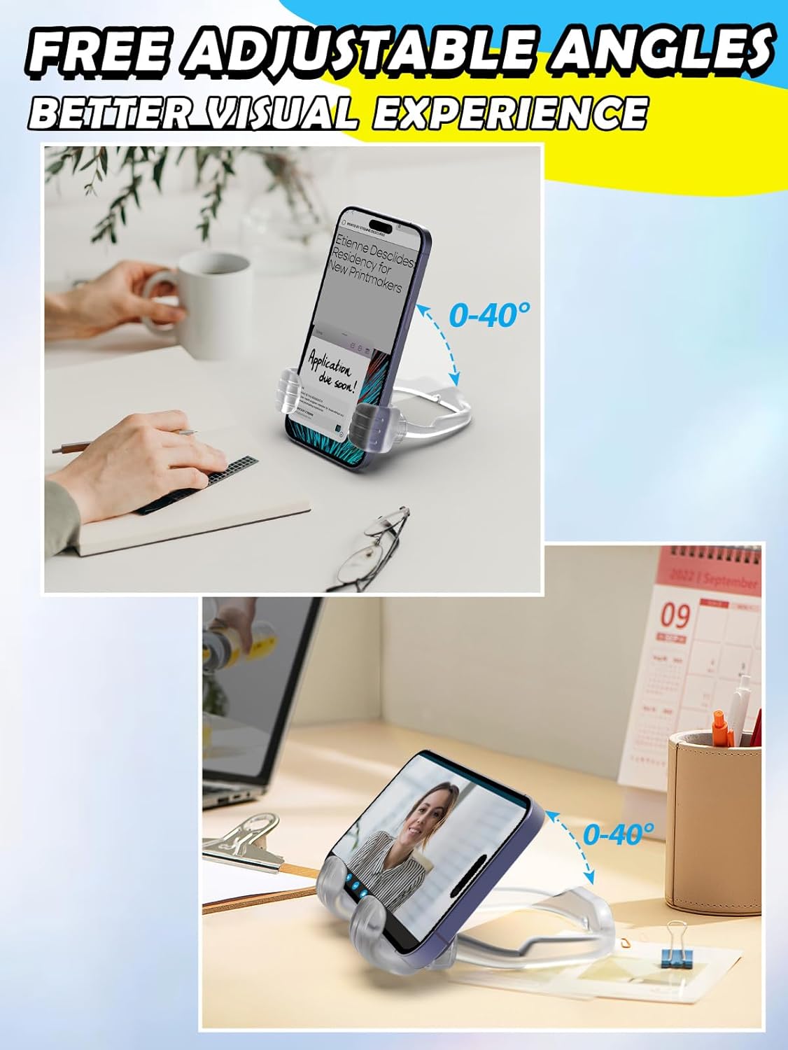 Cell Phone Stand Thumbs Up Lazy Phone Stand - Phone Holder 2025 College Graduation Gifts for Her Him Cellphone iPhone Stand for Desk Birthday Gifts for Teens Girls Boys Adults Women Men Wife