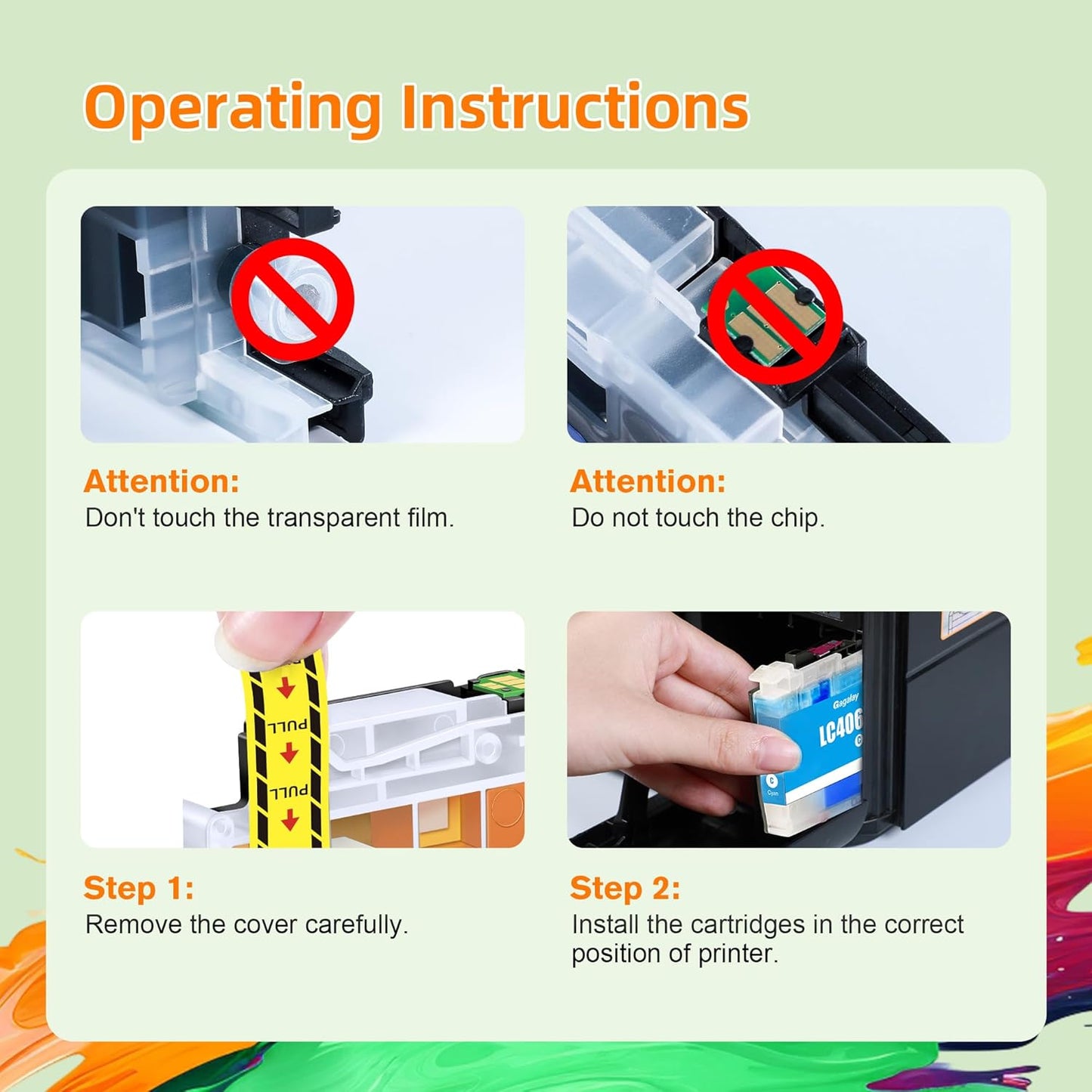 LC406XL Ink Cartridges for Brother Printer Replacement for Brother LC406 Ink Cartridges Work for MFC-J4335DW MFC-J5855DW MFC-J6555DW Printers, X-Large Capacity, Black Color